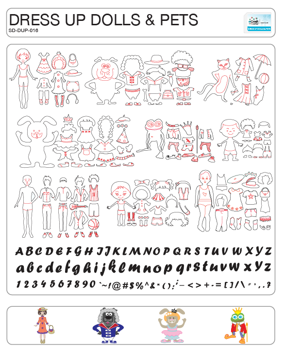 eCraft SD Image Cards Dress Up Dolls & Pets eCraft SD Image Cards Dress Up Dolls & Pets
